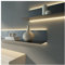 1 Stück Schwimmendes Wandregal Aus Metall Mit Eingebautem Beleuchtetem LED-Licht Für -DIY Linear Floating Shelf Für Badezimmer, Schlafzimmer, Wohnzimmer ( Farbe : Schwarz , Größe : 60x20x6cm )