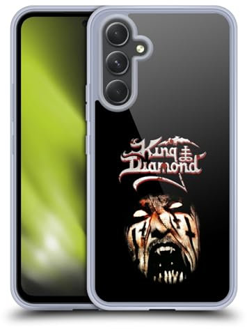 Head Case Designs Offizielle King Diamond Puppet Master Face Poster Gel Handyhülle Hülle [Militärischer Schutzgrad] Kompatibel mit Samsung Galaxy A54 5G