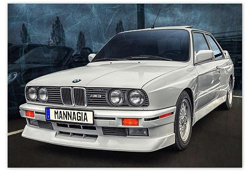 Foto-Poster, Wanddekoration, 100 x 70 cm, Motiv: wunderschönes Auto, M3, E30, Nr. H4566M_PL1Z