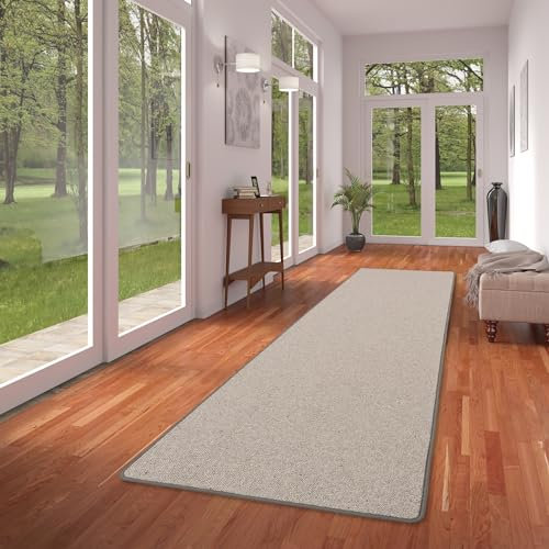 Snapstyle Natur Teppich Läufer Wolle Berber Grau in 9 Größen