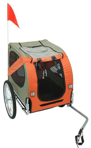 Mul-Boutique Fahrradanhänger, faltbar, Hundewagen, die vorne und hinten eintreten können, für Fahrräder, Hunde, stabil und atmungsaktiv, mit Reflektor