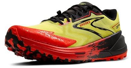 Brooks Herren Catamount 3 Sneaker, Acid Lime Cherry Tomato Black, 46 EU