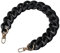 Wambere 1 Stück 45cm Acryl Taschenkette Beutelkette Schulterriemen Kette Trageriemen Bag Chain Tasche Kettenriemen mit Metallschnallen für DIY Taschenzubehör Geldbörsen Handtasche Ersatzkett,Schwarz