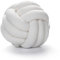 BSOMAM Knotenballkissen, geknoteter Ball, Wurfkissen, ultraweich, Begleitung, dekorativ, handgewebt, geknoteter Ball, Lammsamt, Sofakissen, Knotenkissen, Sofakissen für Schlafzimmer (Weiß)