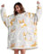 BEDSURE Hoodie Decke mit Ärmeln und Kapuze - Kuscheldecke mit Ärmeln Sherpa Kuschelpullover Damen als Geschenke für Frauen, Corgi, 95x83cm