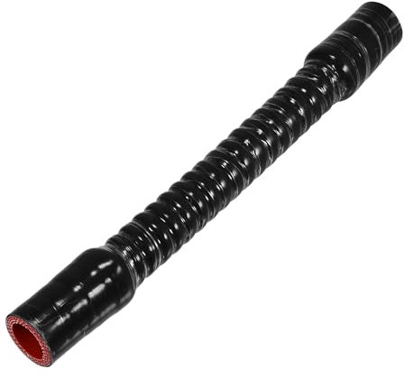 X AUTOHAUX 1 tuyau de refroidissement universel fileté en silicone pour voiture - 22 mm ID 300 mm - Longueur 0° - Noir et rouge