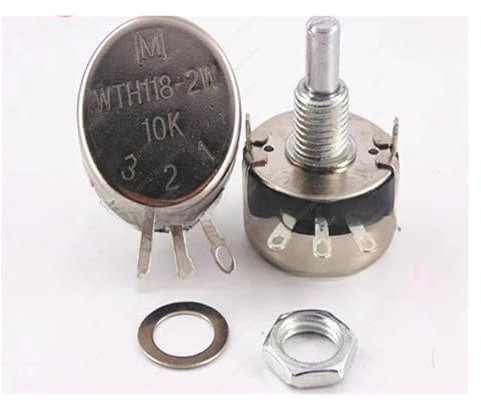 WTH118-2W Einzelpotentiometer 1K 2K2 4K7 10K 100K 47K 1M Komplettset mit Drehknopf(Single potentiometer,B4K7)