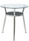 Couchtisch Runder Esstisch aus Glas, Küchentisch aus gehärtetem Glas, kleiner moderner Esszimmertisch for 2–3 Personen mit Metallbeinen, Couchtisch for Wohnzimmer, Balkon, Küche Beistelltisch