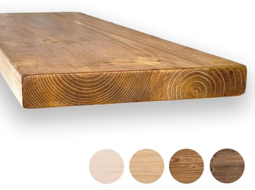 MoonTree Rustikales schwebendes Regal, 100 cm x 30 cm x 4.4 cm, Unbehandelt