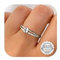 Milacolato Silber Ringe 925 Frauen, Ring Silber Verlobungsring Damen mit Klassischer Runder Cubic Zirkonia,Verstellbarer Ring Engagement Eheringe Promise Ringe für Frauen