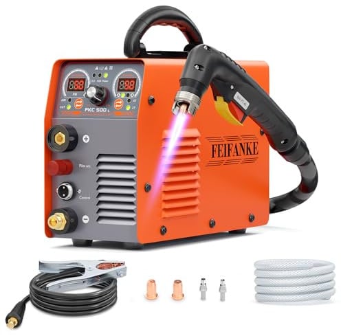 FEIFANKE 230V 50A Taglio Plasma Torcia Da Taglio A Bassa Frequenza IGBT 2T/4T Senza Contatto con Blow Back per Il Taglio Di Acciaio Inox Alluminio E Rame Spessore Massimo Di Taglio 25mm