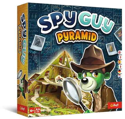 Trefl - Spy Guy Pyramide - Jeu d'Observation Coopératif, Plateau Spatial avec Éléments Mobiles, Jeu de Société Familial pour Les Adultes et Les Enfants à partir de 6 Ans