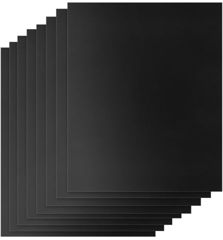 DIKER Estera Barbacoa Antiadherente, Papel de Horno Teflon Reutilizable, Esterilla Horno, Grill BBQ Mats Laminas de Parrilla, Alfombrilla Barbacoa, Plancha Barbacoa Lote de 8, 40x33cm