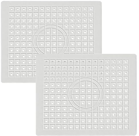 Anseom 2 Piezas Alfombrilla Fregadero Alfombrillas para Fregadero de Cocina Alfombrilla Salvaplatos Fregadero Protector de Fregadero de Goma para Frutas Verduras Cubiertos,26 x 31 CM (Blanco)