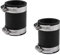 UFURMATE Lot de 2 raccords de raccord de tuyau en PVC flexible de rechange en caoutchouc noir avec colliers de serrage en acier inoxydable pour tuyau de 3,8 cm (diamètre intérieur : 40 mm)