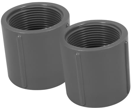 UKCOCO 2pezzi Raccordo PVC Filettato per Connettore Giunto in PVC Resistente per Raccordo