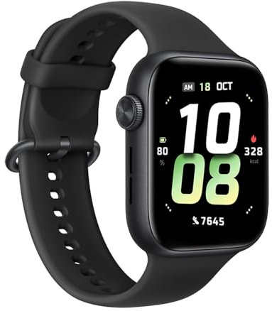 HONOR Watch 5 Smartwatch, 15 días de autonomía, 1.85 AMOLED Display Smart Watch, 5ATM e IP68, GPS Watch, Reloj inteligente para Android, Negro