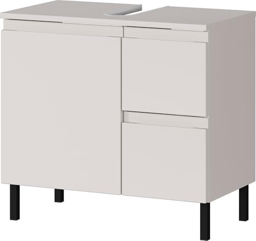 Germania Waschbeckenunterschrank 8244-572 GW-Salinas, in Kaschmir,mit Siphonaussparung, 60 x 56 x 34 cm (BxHxT)