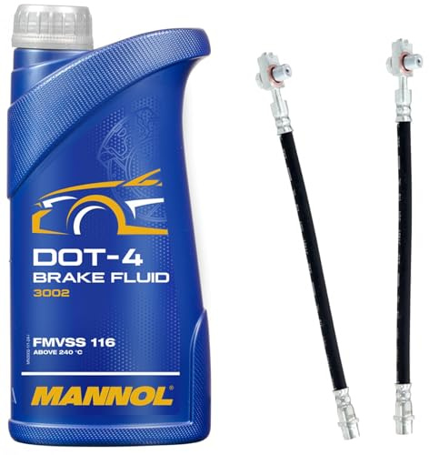 2xBREMSSCHLAUCH hinten+1L Mannol Dot 4 | 2x 8547129+MN3002-1 passend für A4 B7 Exeo 3R5 8ED