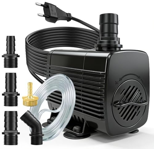 Springbrunnenpumpe 25W 1800L/H 3m Kabel mit Überhitzungsschutz