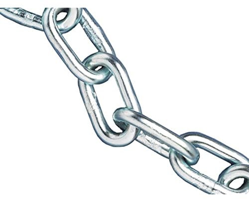 Faithfull FAICHAL430 Zinc Plated Steel Chain Reel A-Link 4 mm Dia. 30 m Reel 120 kg Load Limit, silver