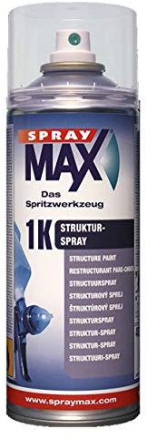 noir grain moyen (Bombe Peinture 400 ml) - Restructurant de granulosité pour pare choc plastique coloris transparent, grain moyen / grain epais / noir grain moyen