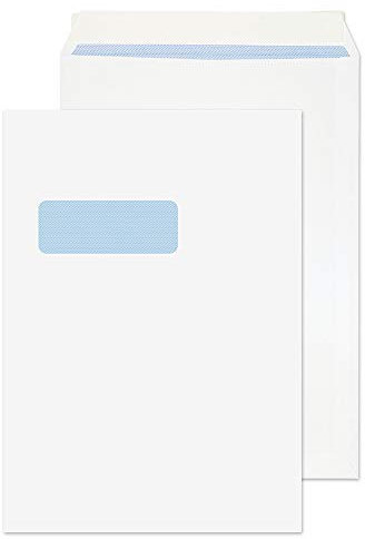 Blake Purely Everyday C4 324 x 229 mm 100 gsm Pocket Peel and Seal Window Envelopes (23892) White - Pack of 250