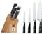 WMF Grand Class Messerblock mit Messerset 5teilig, Made in Germany, 4 Messer geschmiedet, Bambus-Block, Performance Cut