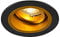 Qazqa - Modern Einbaustrahler rund schwarz mit Gold I Messing dreh- und neigbar - Chuck I Wohnzimmer I Schlafzimmer - Stahl Rund - LED geeignet GU10