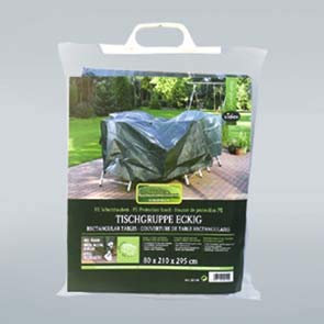 Abdeckhaube für Tischgruppe rechteckig, PE Material grün, L:295cm x B:210cm x H:80cm