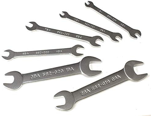 Toolzone Elite 6PC BA Midget SPANNERS Open Ended