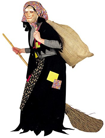 Ciao Hag Old Lady Witch Kostüm Verkleidung unisex Erwachsene (Einheitsgröße) with mask