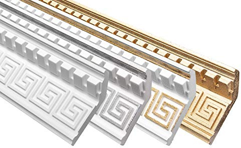 Marbet Deckenleiste B-25 gold aus Styropor EPS - Stuckleisten gemustert, im traditionellen Design - (30 Meter Sparpaket) Stuck Winkelleisten Wandleisten
