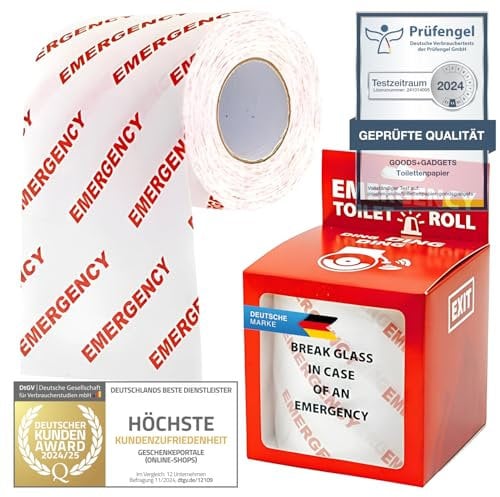 GOODS+GADGETS Toilet Paper Gift Wrapped Toilet Paper Joke Article (Emergency)