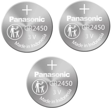 PANASONIC PILA A BOTTONE LITHIUM POWER 3V CR2450 - 3 BLISTER- COMPATIBILE CON DL2450/BR2450/KCR2450/LM2450