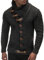 Leif Nelson Herren Strickjacke Schalkragen Slim Fit Winter-Freizeit-Jacke Sommer Moderne Männer Pulli Grobstrick Sweatjacke Langarm Herren schwarzer Hoodie-Pullover, Anthrazit, M