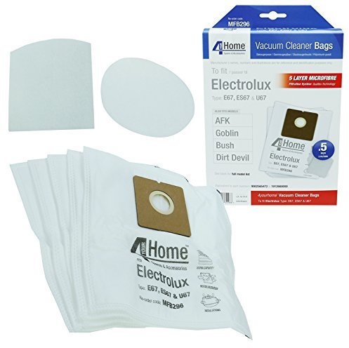 First4Spares Microfibre Vacuum Cleaner Hoover Dust Bags + 2 Filters Compatible with Electrolux 9002565472 & 1912668000