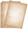 Vintage Briefpapier hell 50 Blatt im DIN A4 Format - beidseitig bedruckt in qualitativem 120g Papier - von Sophies Kartenwelt