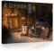 Forwall Bilder Canvas Auto Retro Werkstatt Vintage Route 66 XXL Schlafzimmer Wohnzimmer Leinwandbilder Wandbild Kunstdruck Wandbilder Wand Bild auf Leinwand Aufhängefertig (10518, O4 (60 x 40 cm))