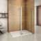 Paroi de douche 70x200cm avec un volet retour en 30cm paroi de douche à l'italienne avec une barre de fixation extensible
