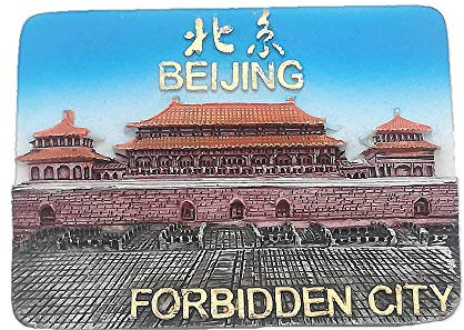 3D-Kühlschrankmagnet, Motiv: Forbidden City of Peking, China, Reiseaufkleber, Souvenir, Heim- und Küchendekoration, Peking China Kühlschrankmagnet