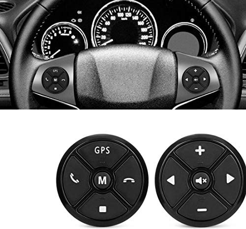 VIGORFLYRUN PARTS LTD Controlador Universal del Volante del Automóvil 4Key Music DVD inalámbrico Navegación GPS Volante 2 DIN Radio Botones de Control Remoto