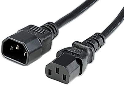 Ex-Pro 1m IEC C14 to IEC C13 Power Lead Extension Cable - Black