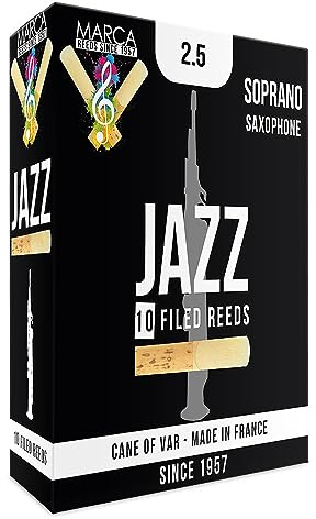 Marca Jazz Filed Reeds - 10 Pack - Soprano Sax - 2.5