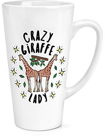 Crazy Giraffe Lady Stars 17oz Large Latte Mug Cup