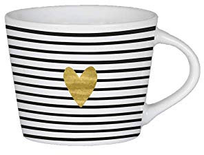 Grafik Werkstatt Espresso Tasse mit Echtgold | Porzellan Tasse | 50 ml | Herz Gold