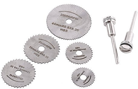 Carbide Saw Blade, Mini HSS Saw Disc Wheel Cutting Blades Drills Rotary Tool For Metal Cutter Power Set Wood Cutting with 2 Rods