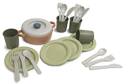 Andreu Toys 15604 Bio Dinner Set (4 Personen) - In A Box Küchenspielzeug, robust, mehrfarbig