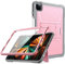 ZtotopCases Funda para iPad Pro 12,9 2022/2021 (6./5. Generation), Cubierta Resistente con [Titular de Pencil+ Salvapantallas] Adecuado para iPad con Portalápices, Rosa