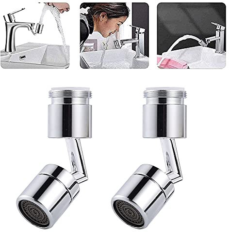 Spritzfilter-Wasserhahn, 720 Grad drehbarer Universal-Filterhahn, 2 Modi, Universal-Wasserspardüse für Küchenarmatur für Haushalt, Badezimmer, WC, Wasserhähne